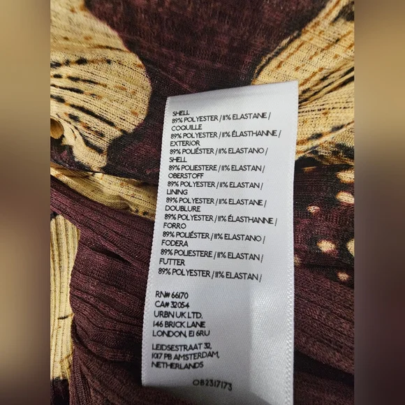 Free People Floral Long Sleeve Maxi Dress - Purple/Burgandy/Orange Sz Large NWT - Picture 7 of 9